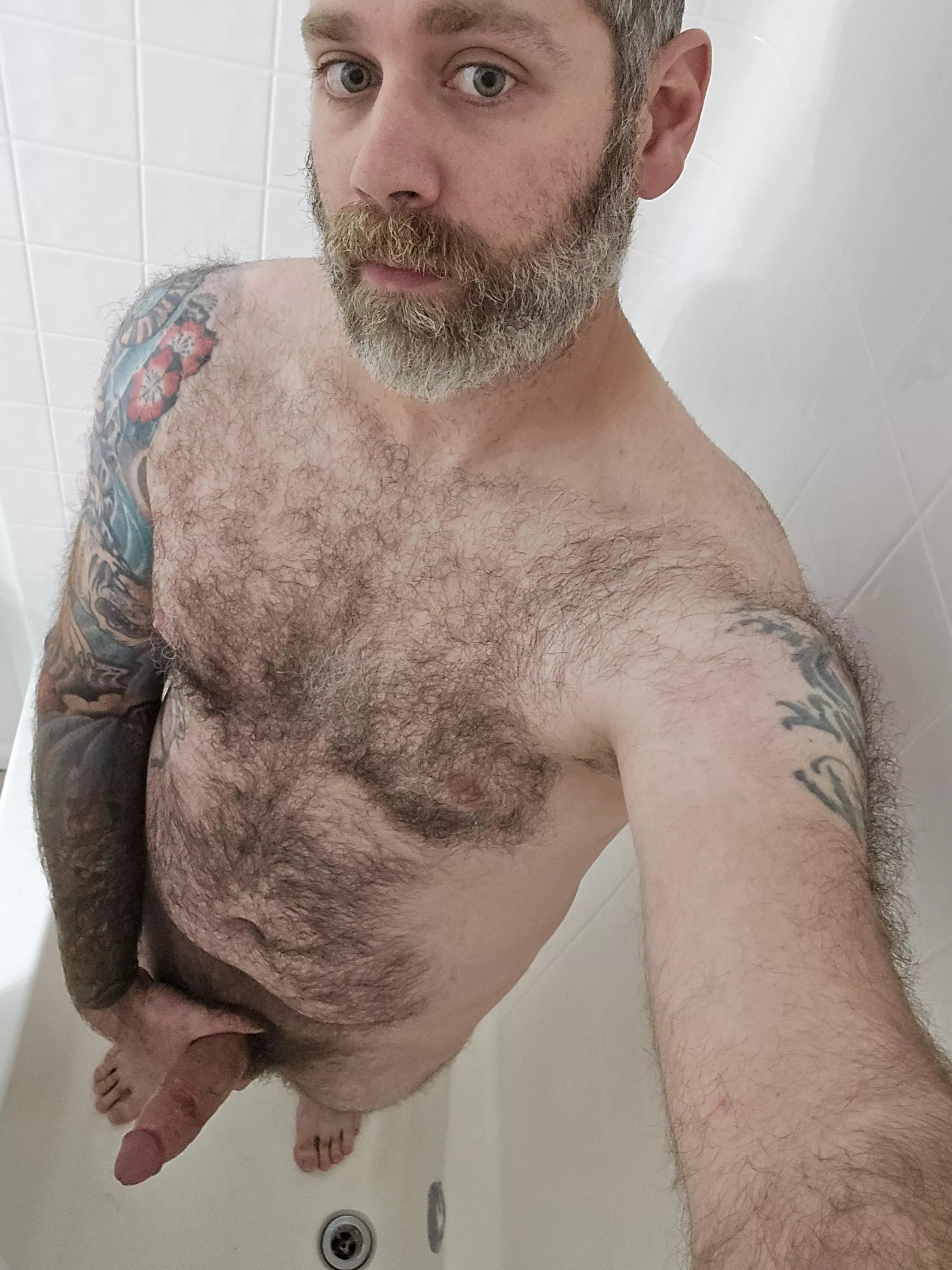 37. Join this hairy man in the shower. 