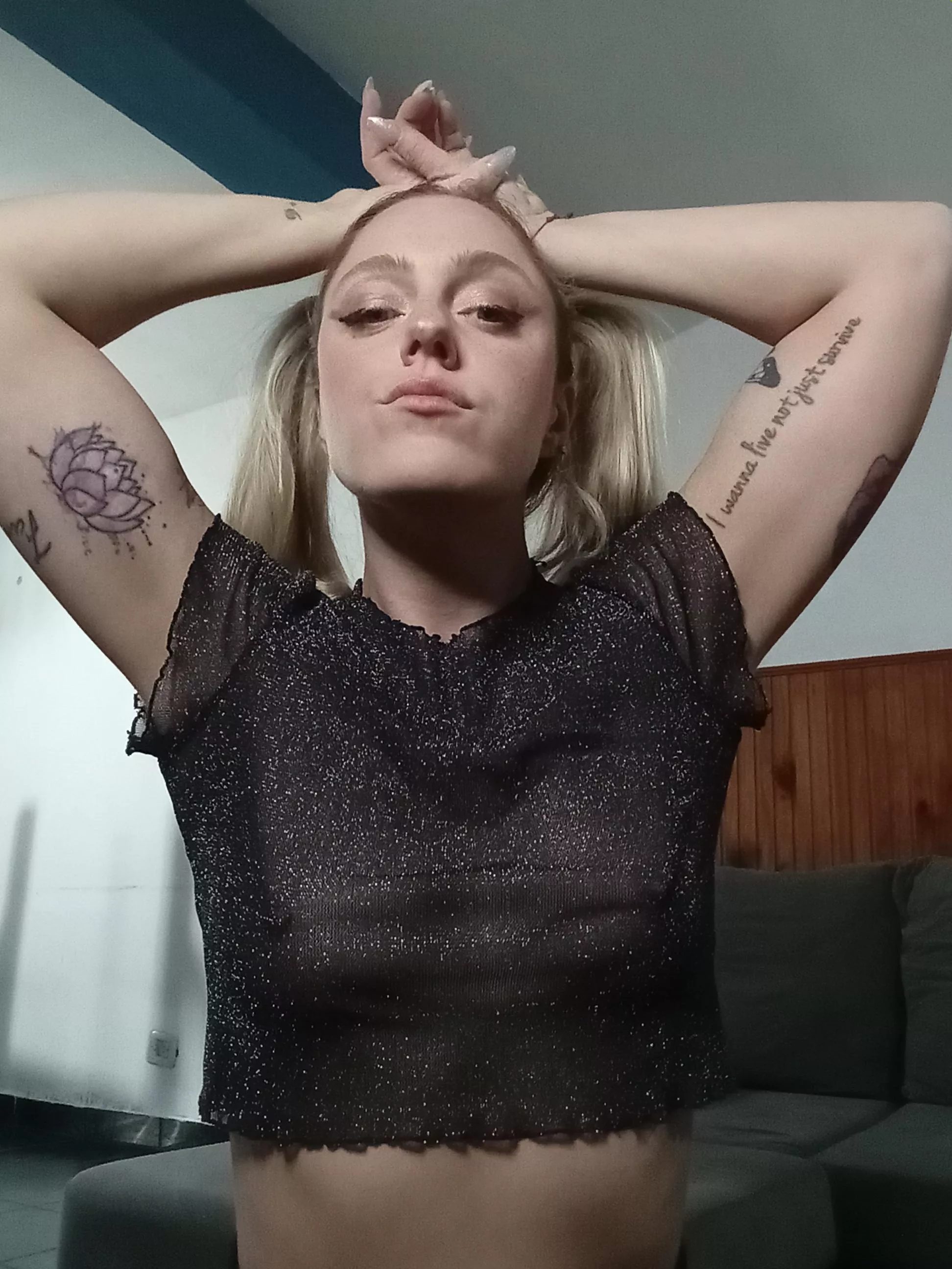 A goddess with tattooed skin 