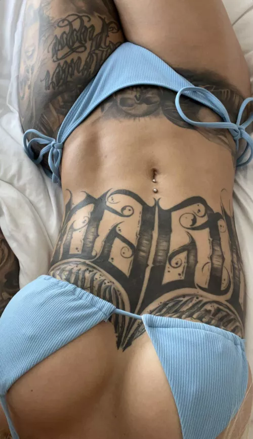 All you need is a blue bikini to lighten up your day