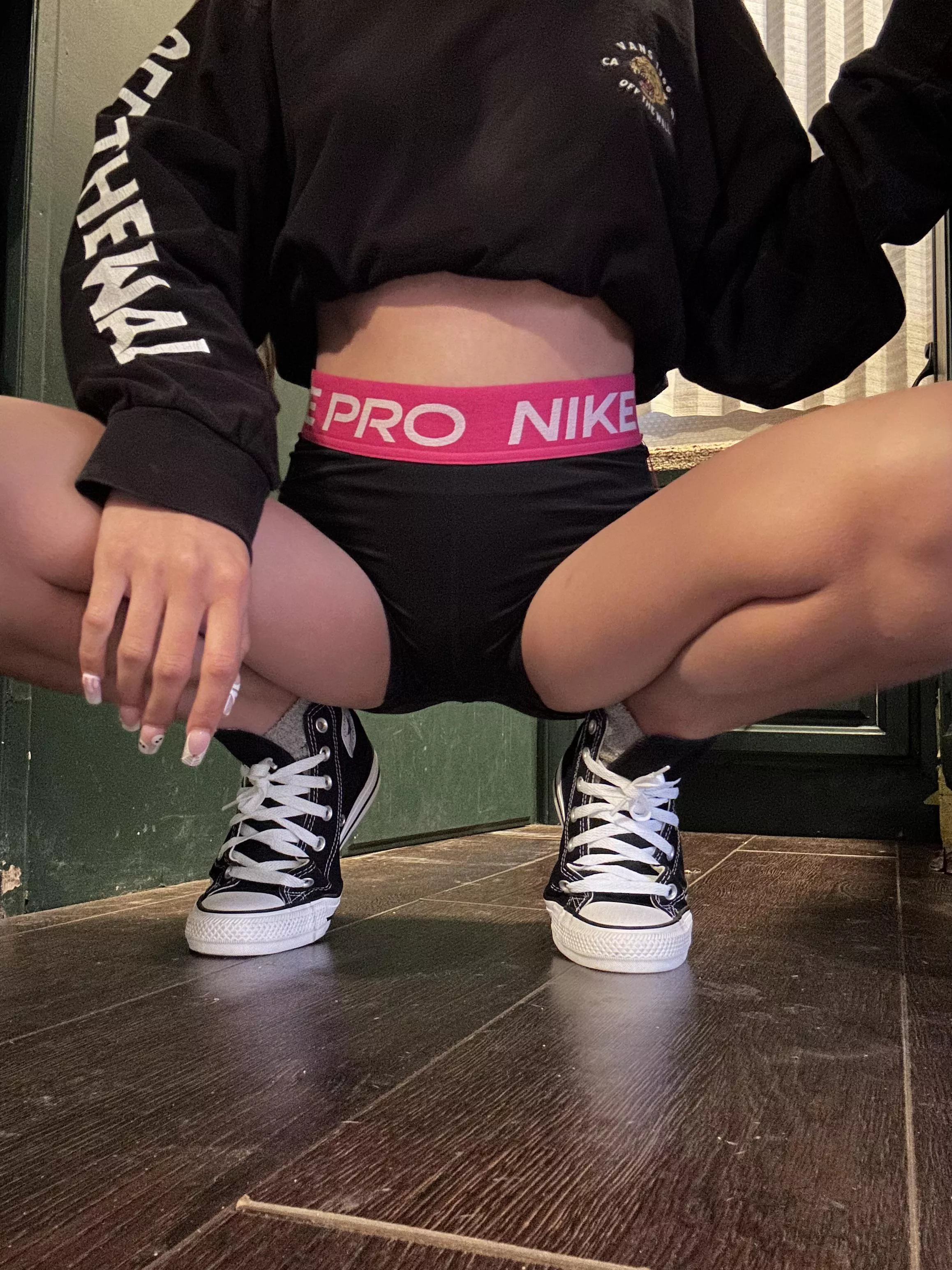 Been training front squats in the gym 🤭