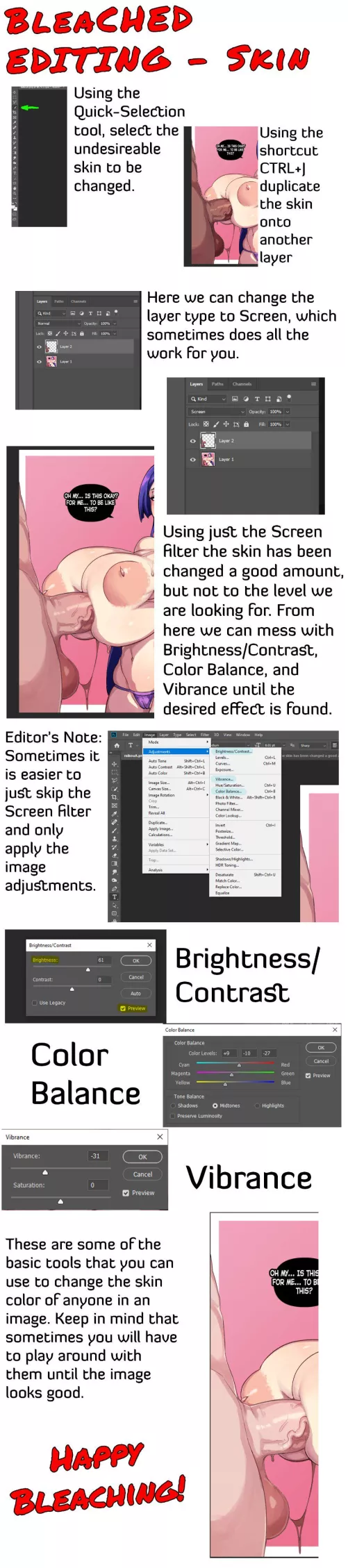 Bleached Tutorial - Skin