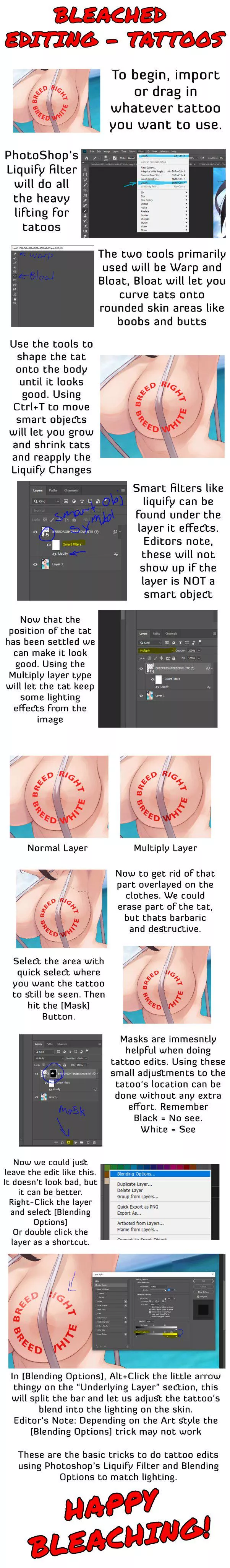 Bleached Tutorial  - Tattoos