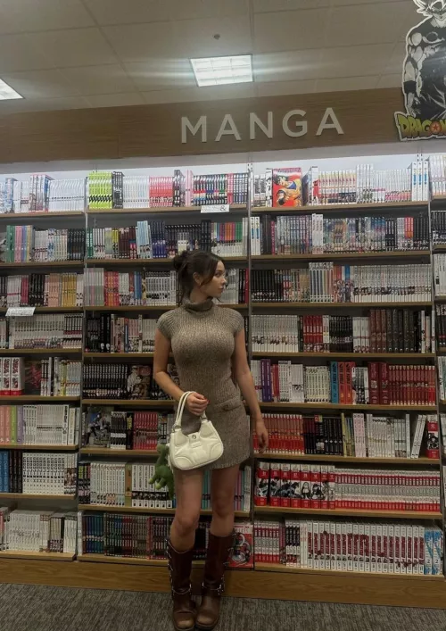 busty in the library 