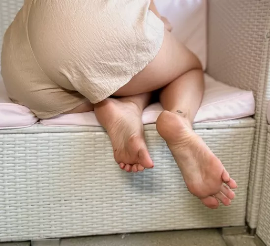 Chilling on the balcony and relaxing my feet