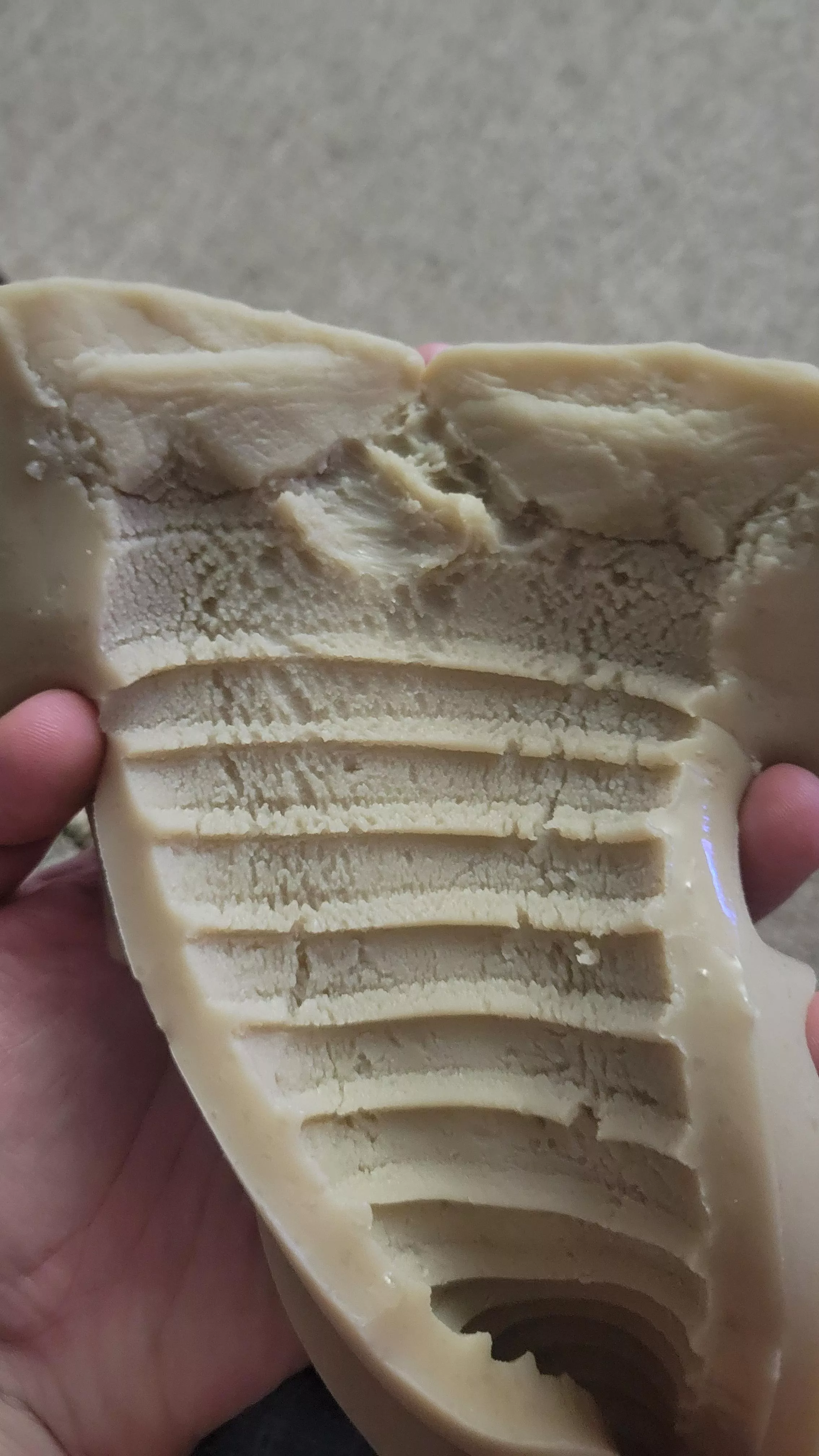 Decided to cut open one I decided to throw away. 