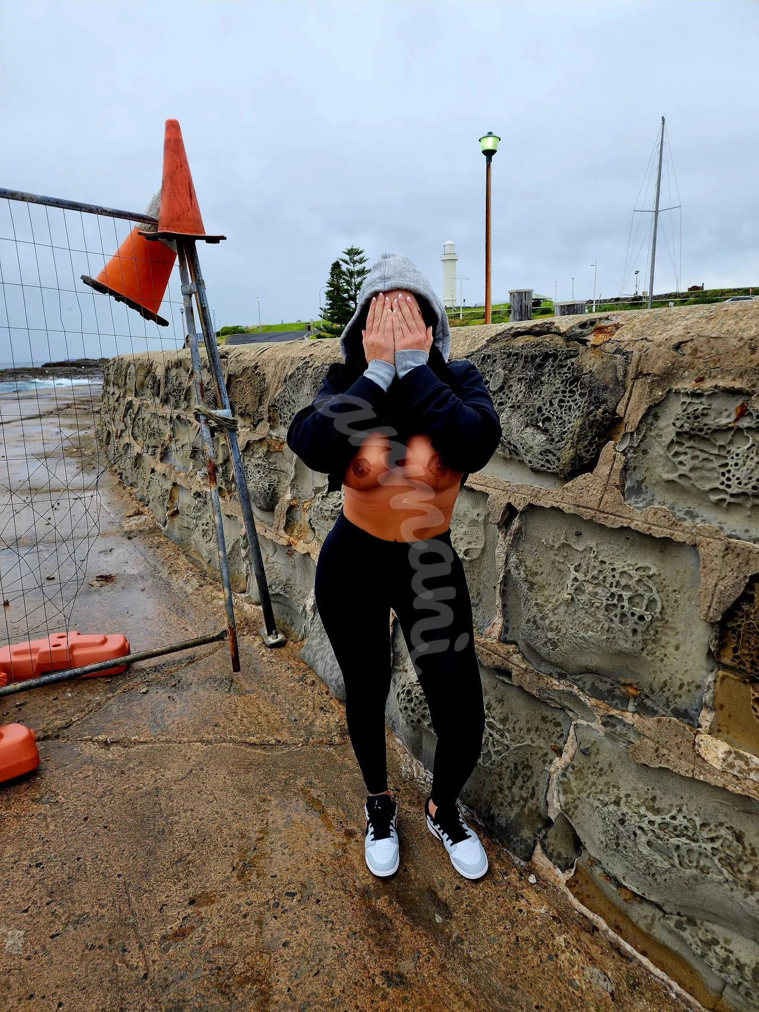 Do you like a horny hijabi who gets her tits out in public?