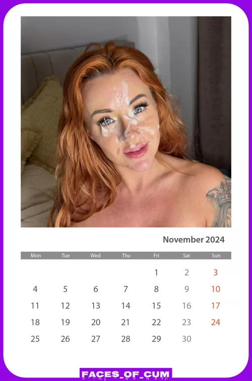 Faces of Cum - November 2024 Calendar