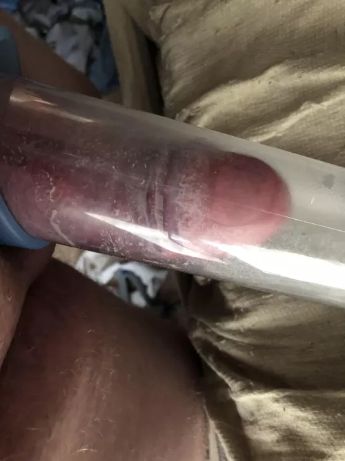 Just pumping the cock now