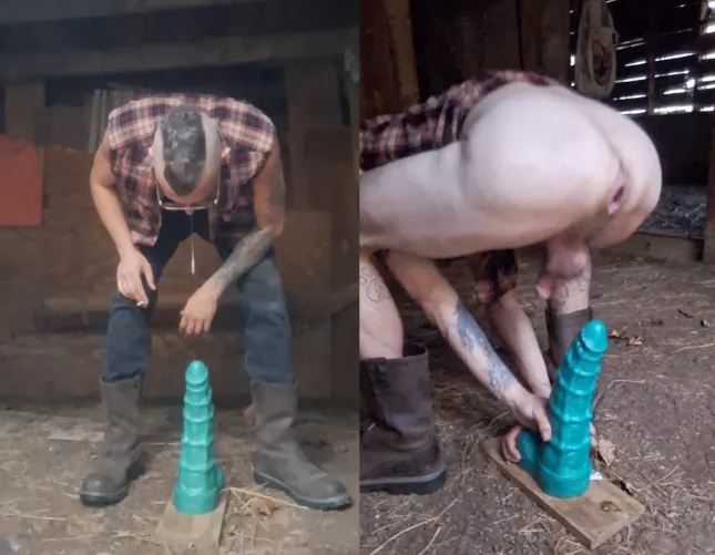 Keeping this hole gaped for dad is my most important daily chore