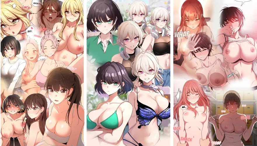 [Making It in a Comic Book World] I'm really excited for more on that new pornhwa Title, so i created this little lady montage of all that artist works!  MOREEEEE PLEASEEEE!