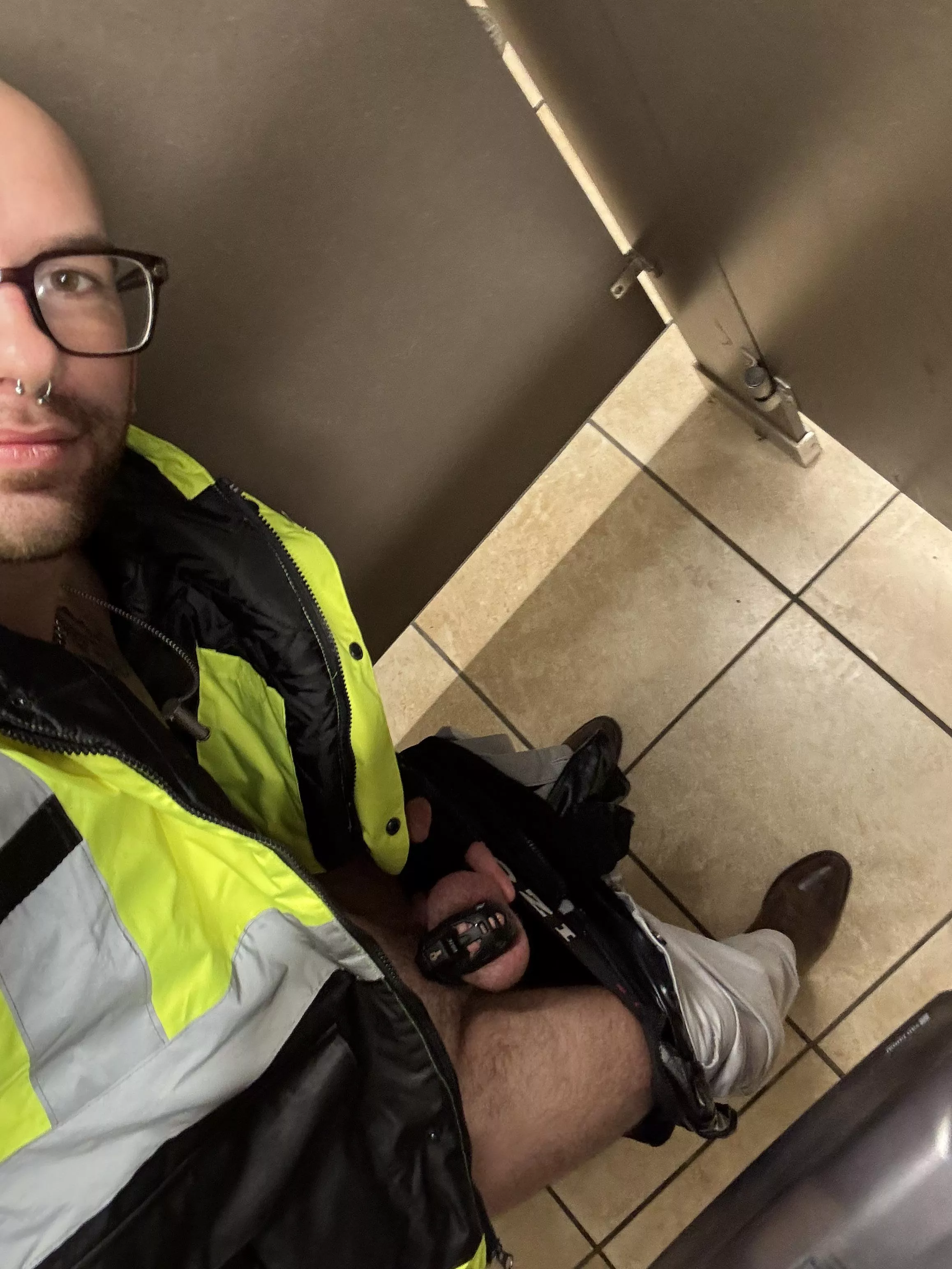 My hand was up taller than the stall wall