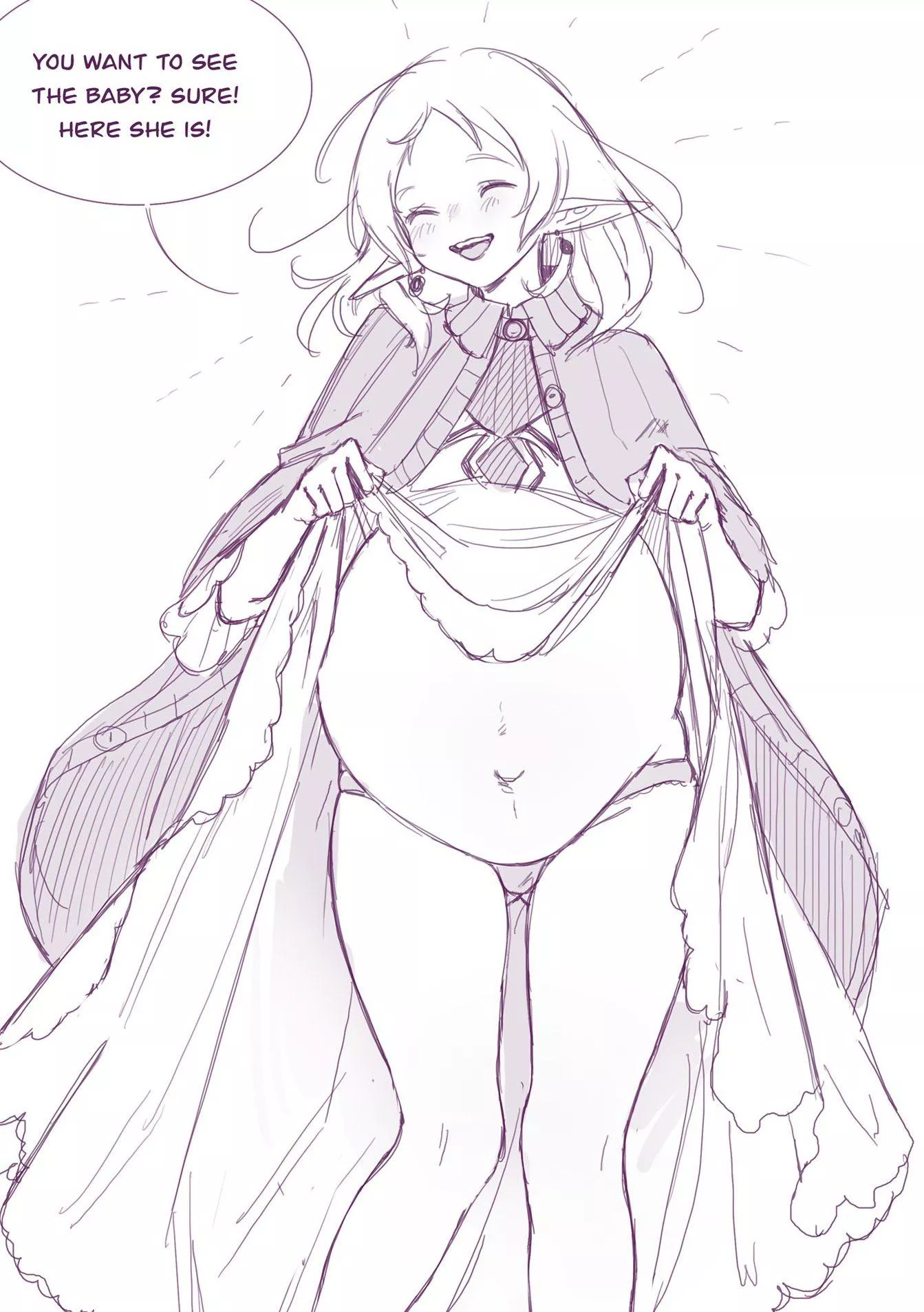 Pregnant Sylphiette Sketch