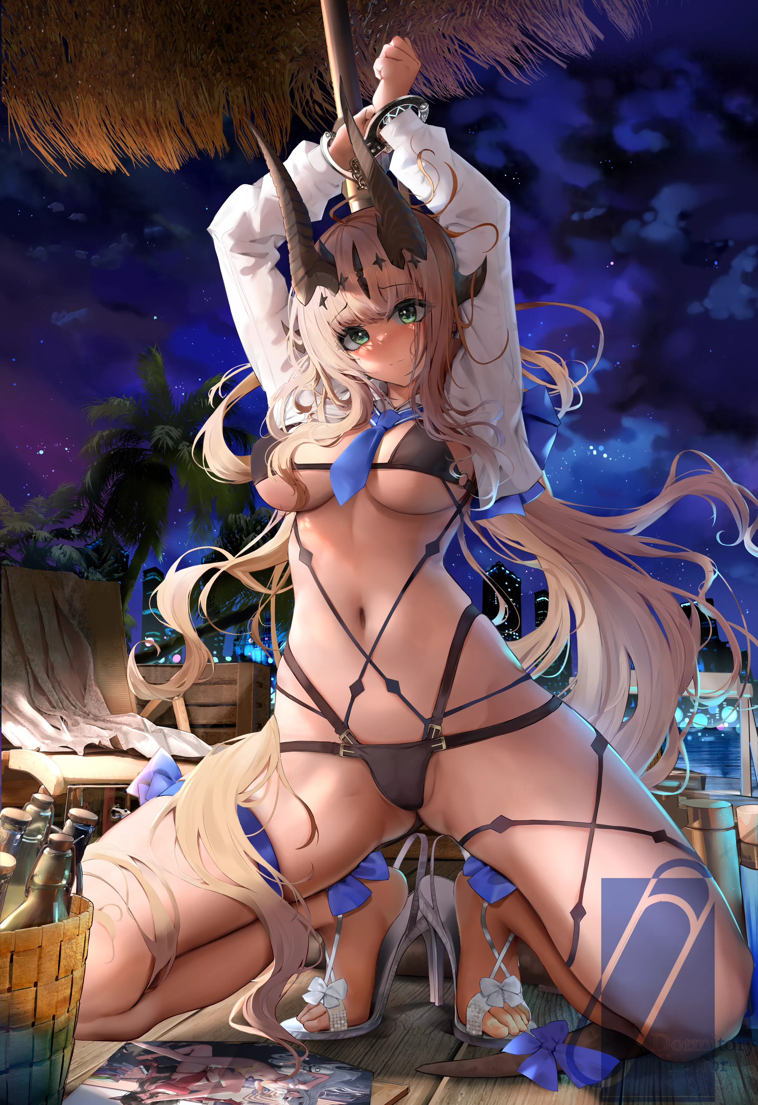 Swimsuit Reed handcuffed 