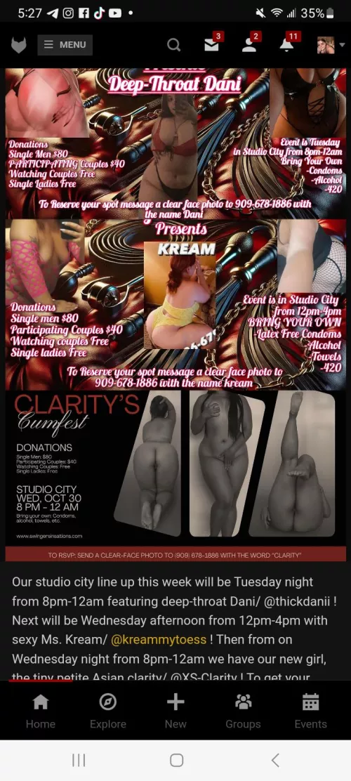 SWINGER/GANGBANG PARTY OCT 30TH STUDIO CITY 