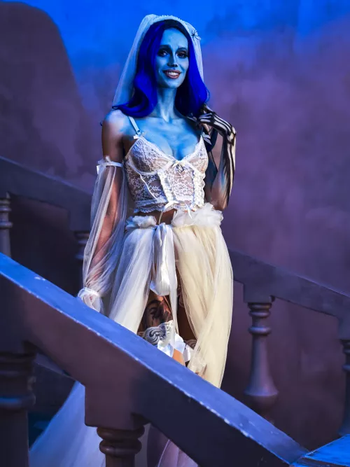 The bridesmaid costume suits me much better than the lingerie