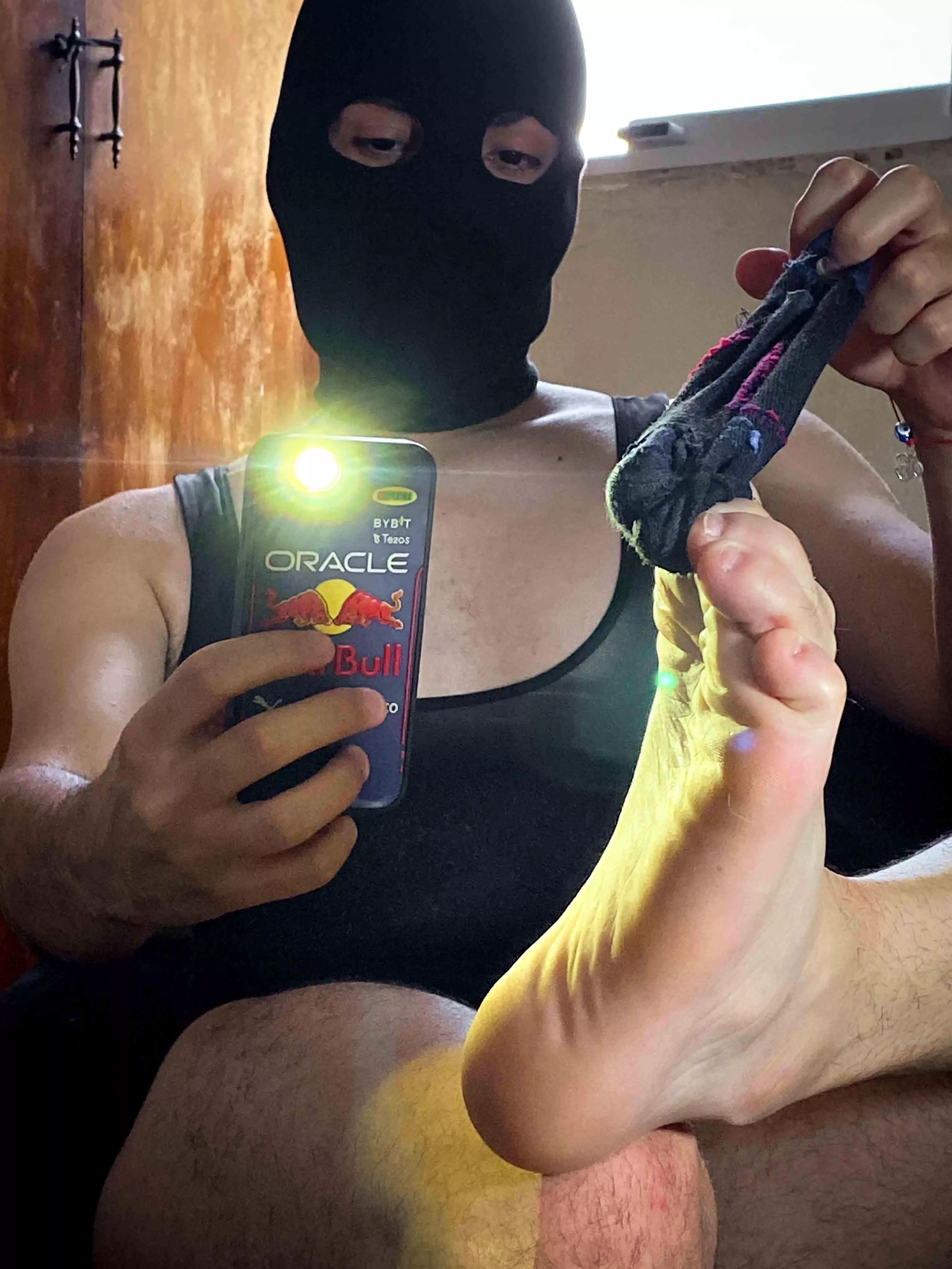 Thinking of using this new stinky sock as a gag for my bottoms [25]