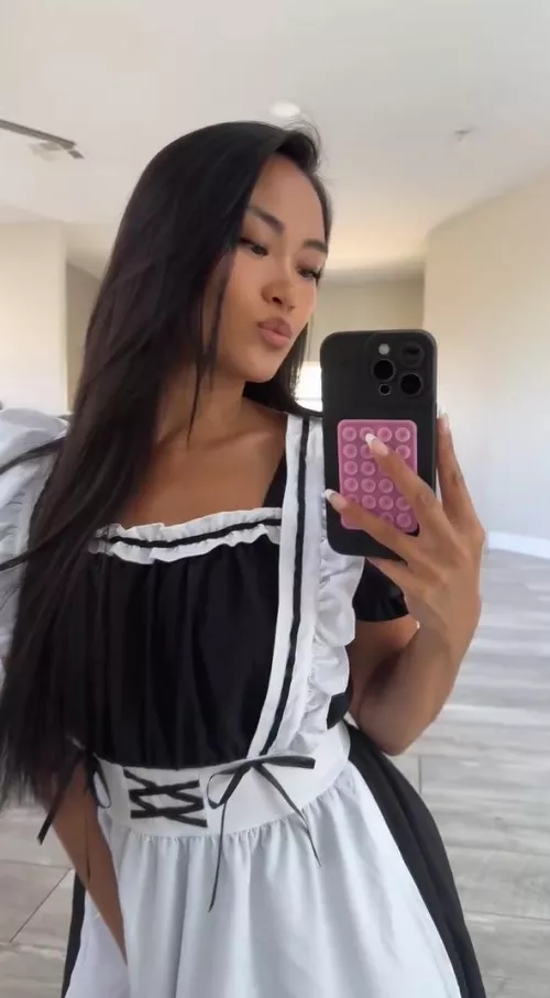 this asian maid, ready to work for you, master