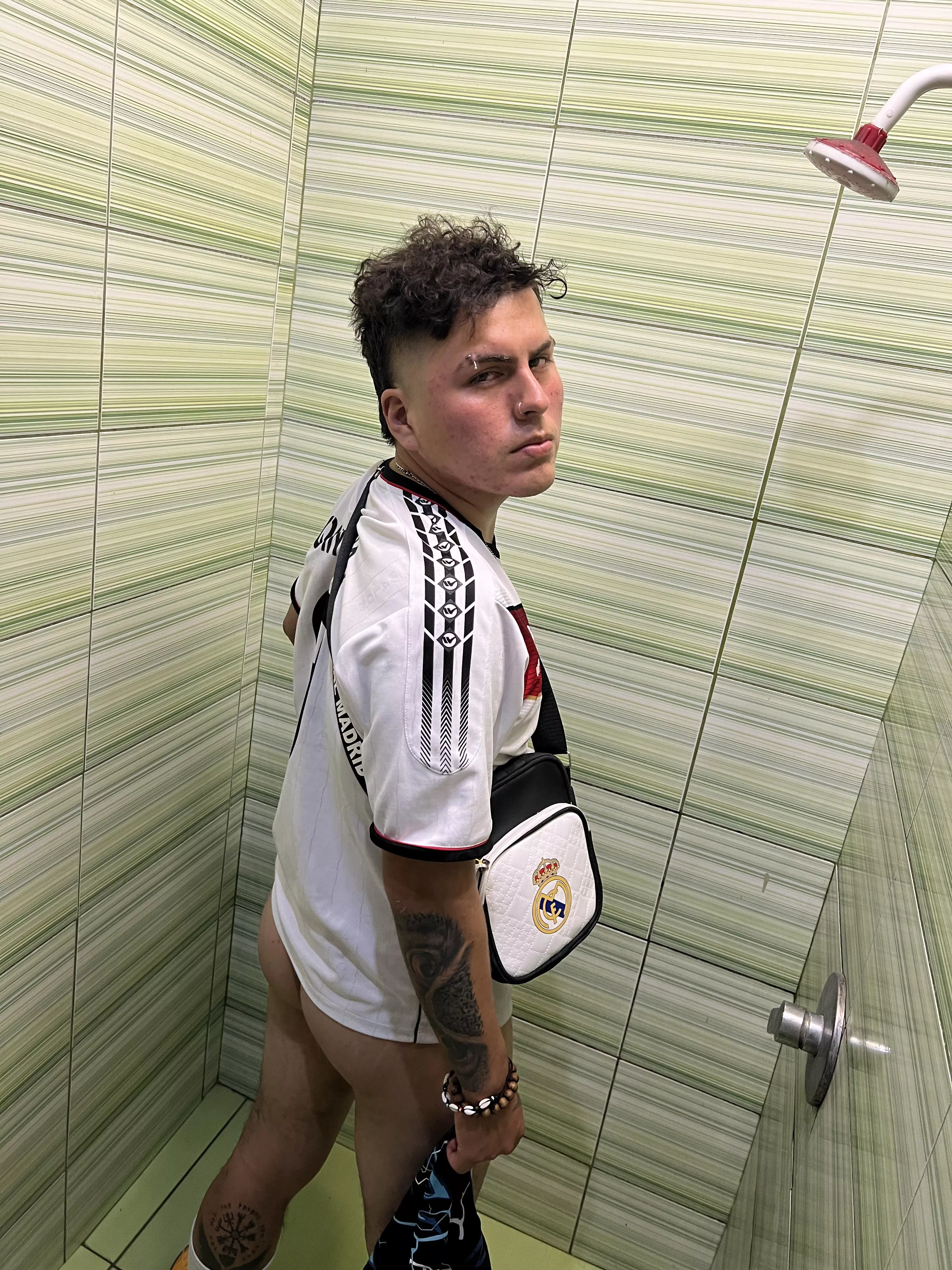 This soccer player's ass is rounder than ever; I bet you want to squeeze it haha.