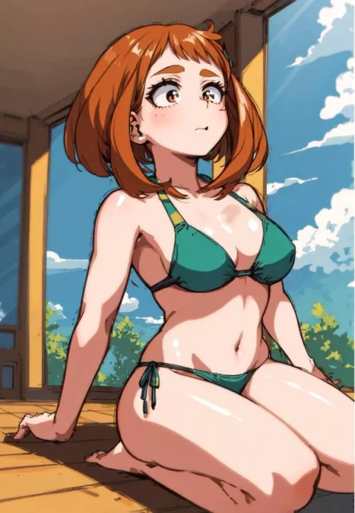 Uraka Ochaco slaying bikini look (My Hero Academia)