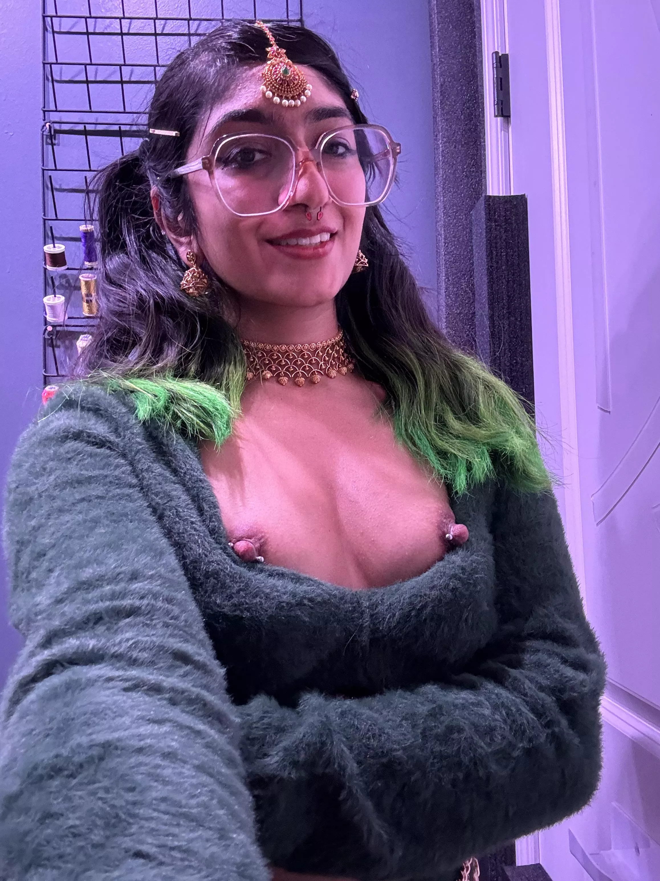 Wildly horny in my Indian Jewelry 