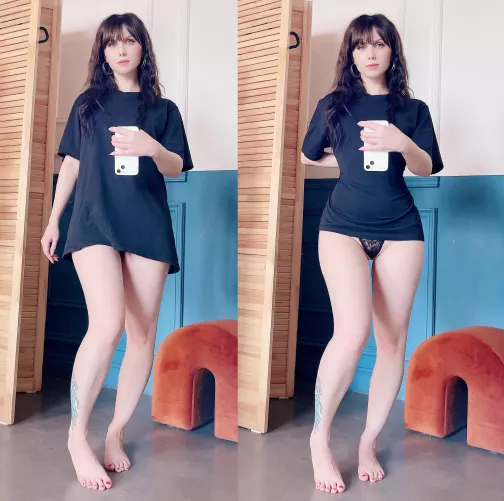 You will only see the lace if I do it like this