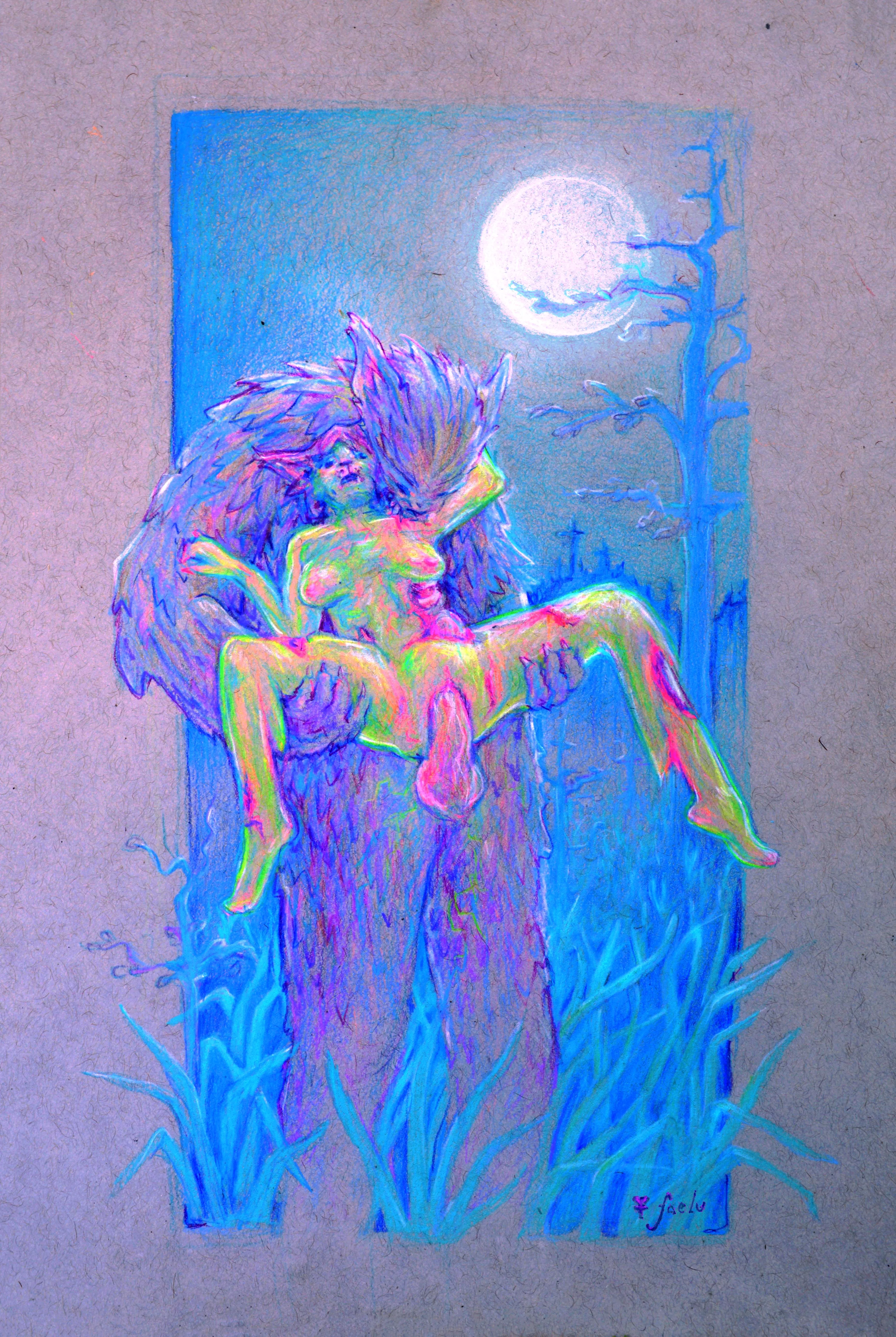 Zombie werewolf infection loop. Original drawing by Me, Faelu 