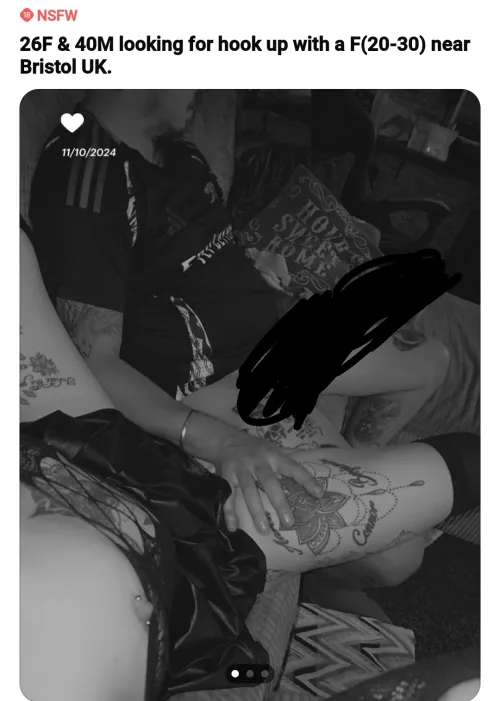 26F & 40M looking for hook up with a F(20-30) near Bristol UK.