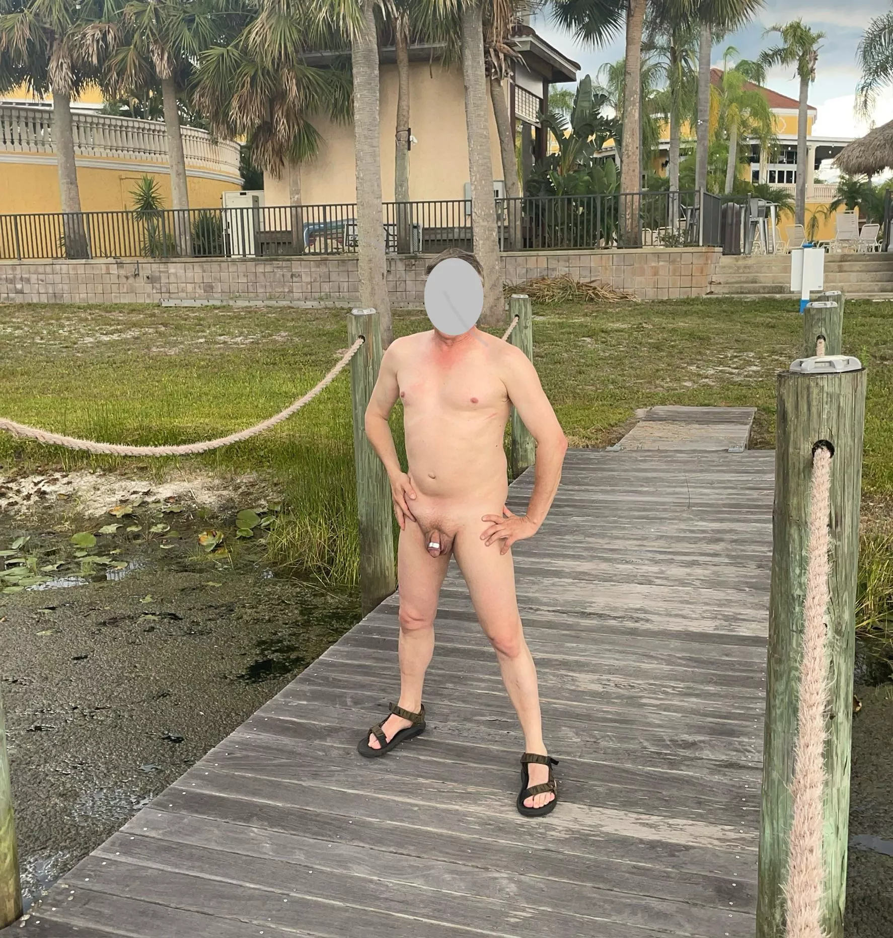 Along a very public walk at Caliente resort Florida 