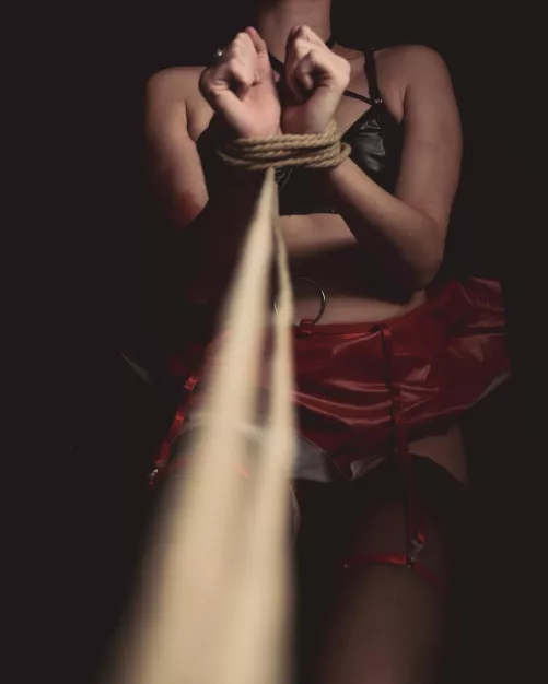 Bound and dragged, shibari days