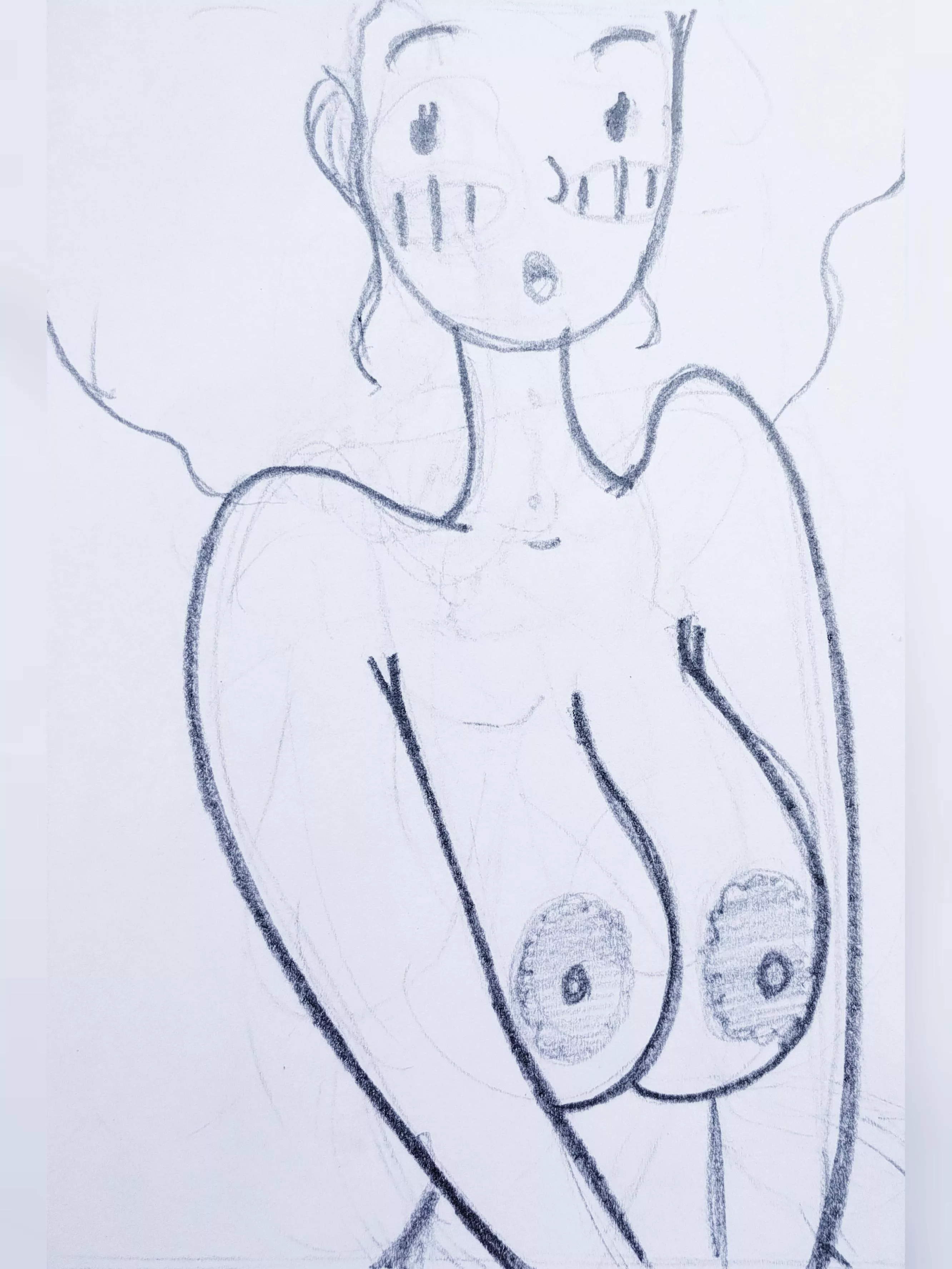 Cute girl with simple drawing style (Doug)