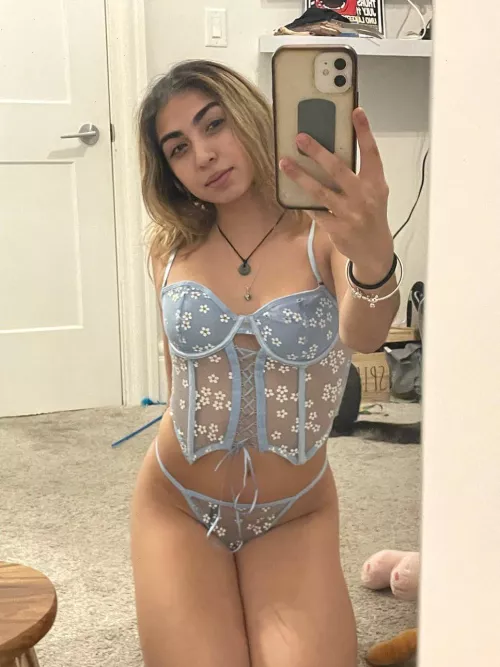 Do you like my blue lingerie? 💙