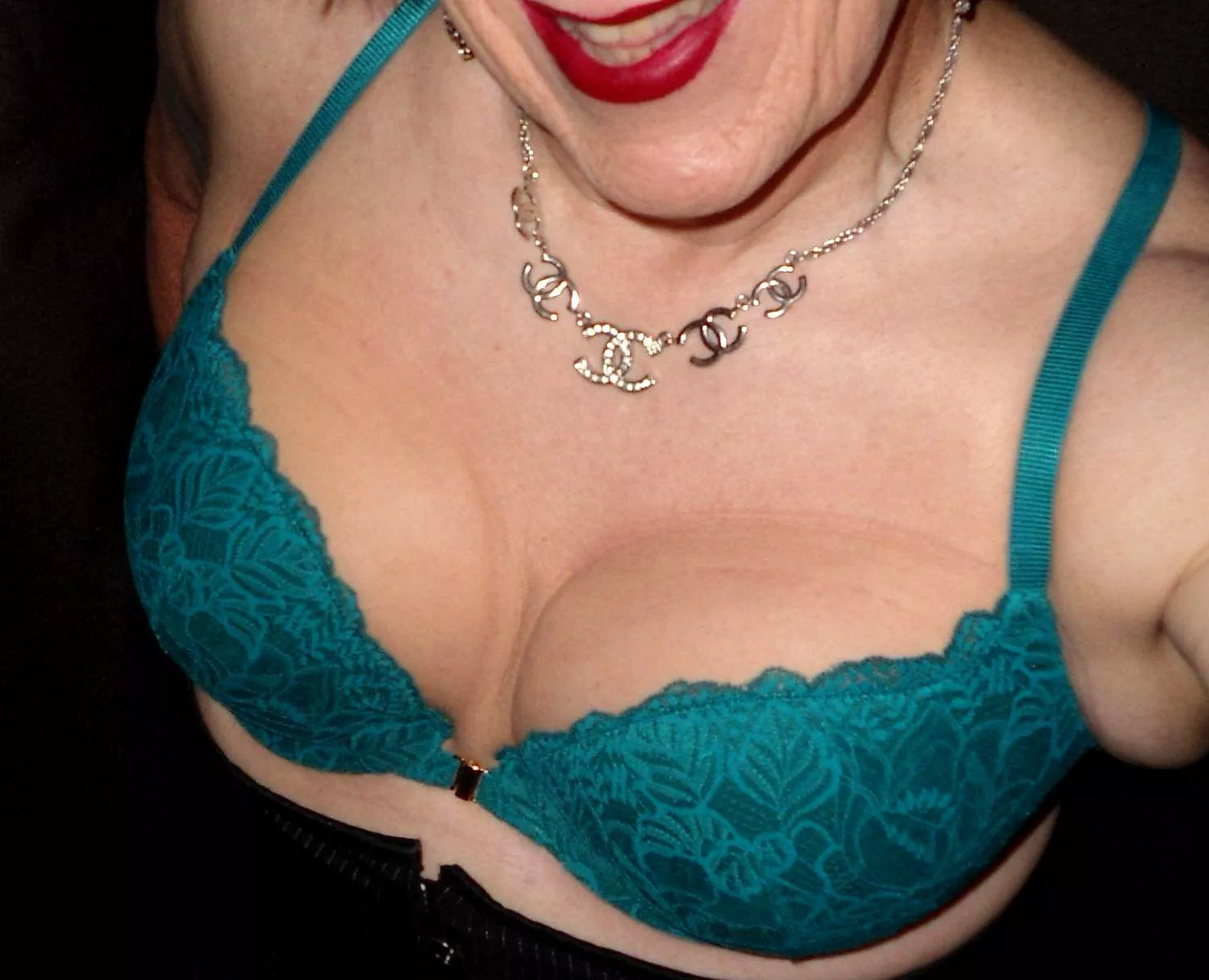 Favorite bra and favorite Chanel necklace..