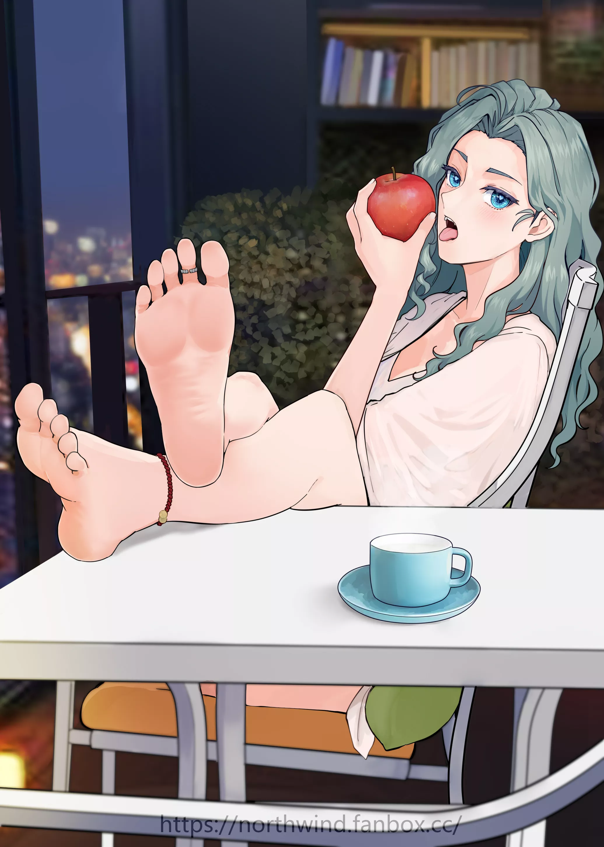 Feet on the table