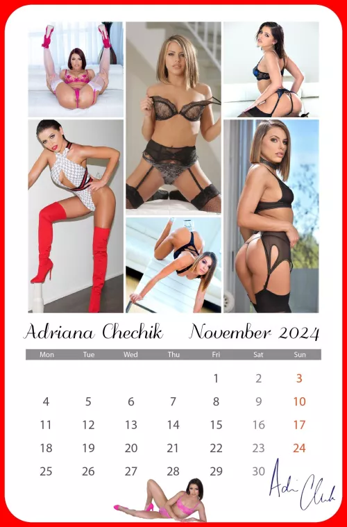 For all fans a Adriana calendar for November