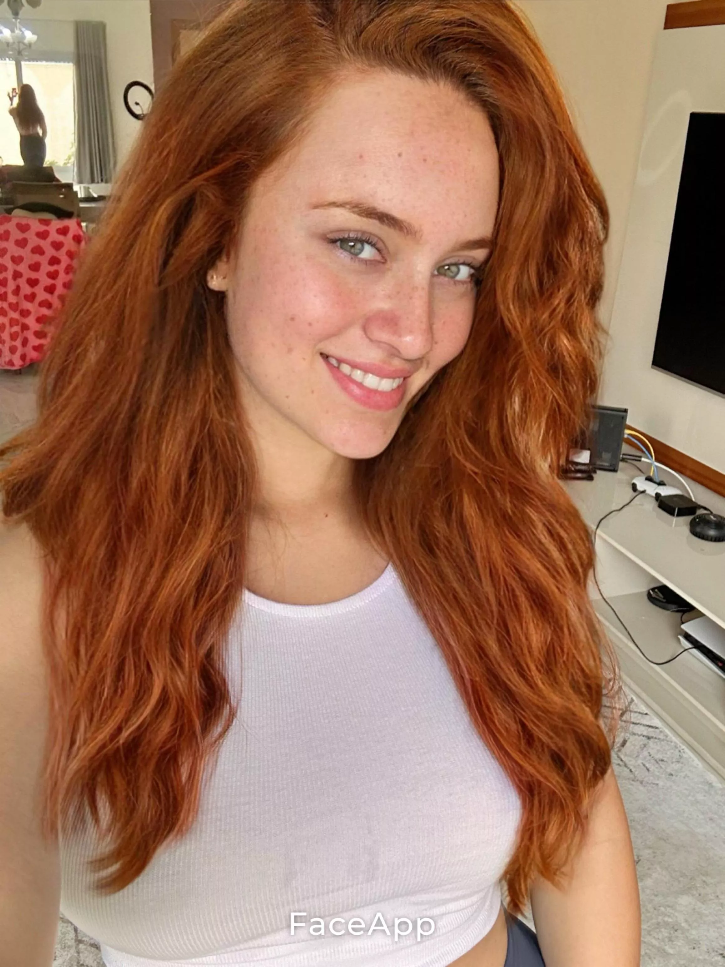 Freckles, smile and redhead 