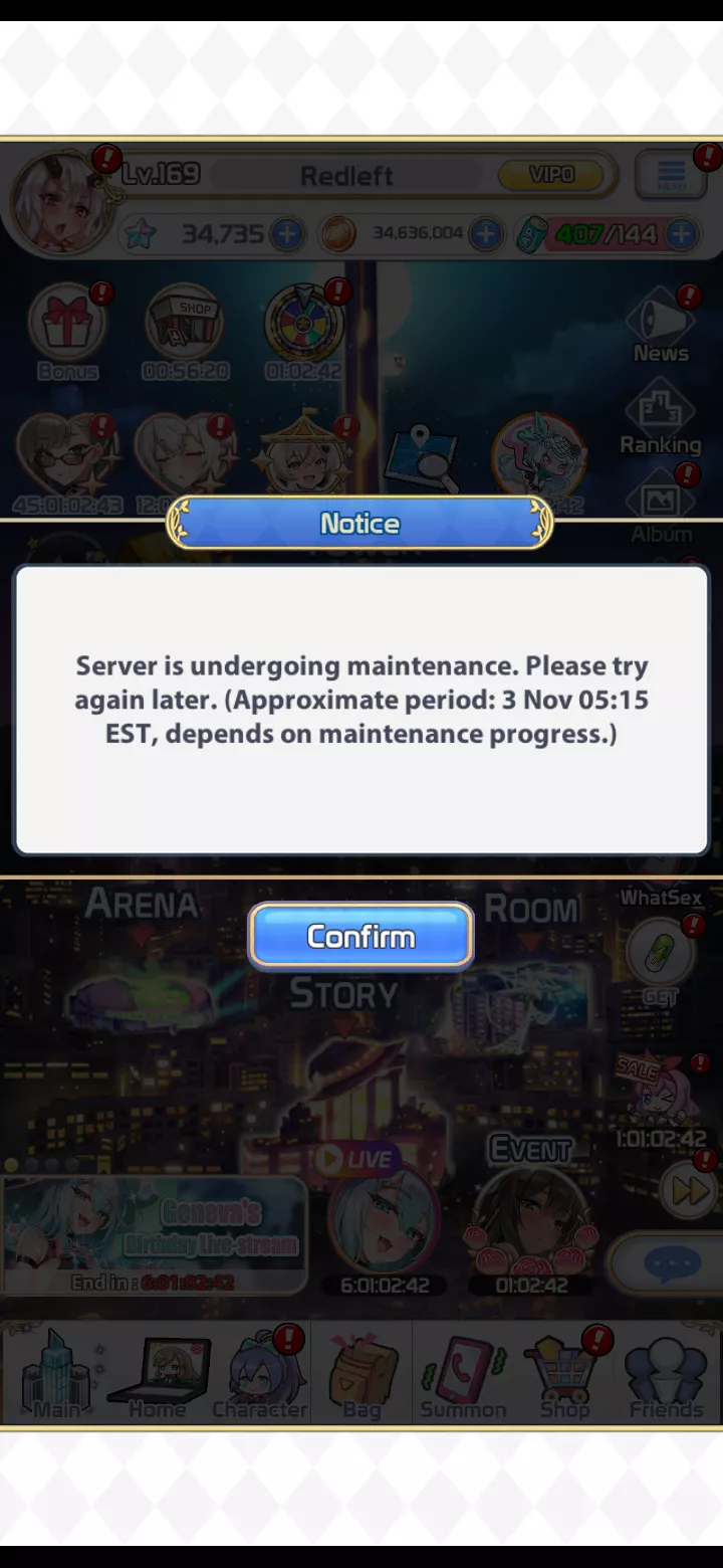 I just lost my whole carnival bc I forgot the maintenance