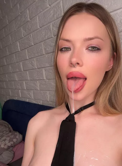 I want my drool dripping on your dick