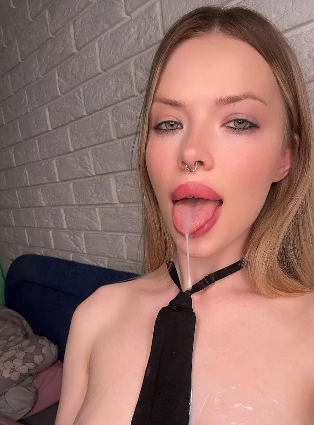 I want my drool dripping on your dick