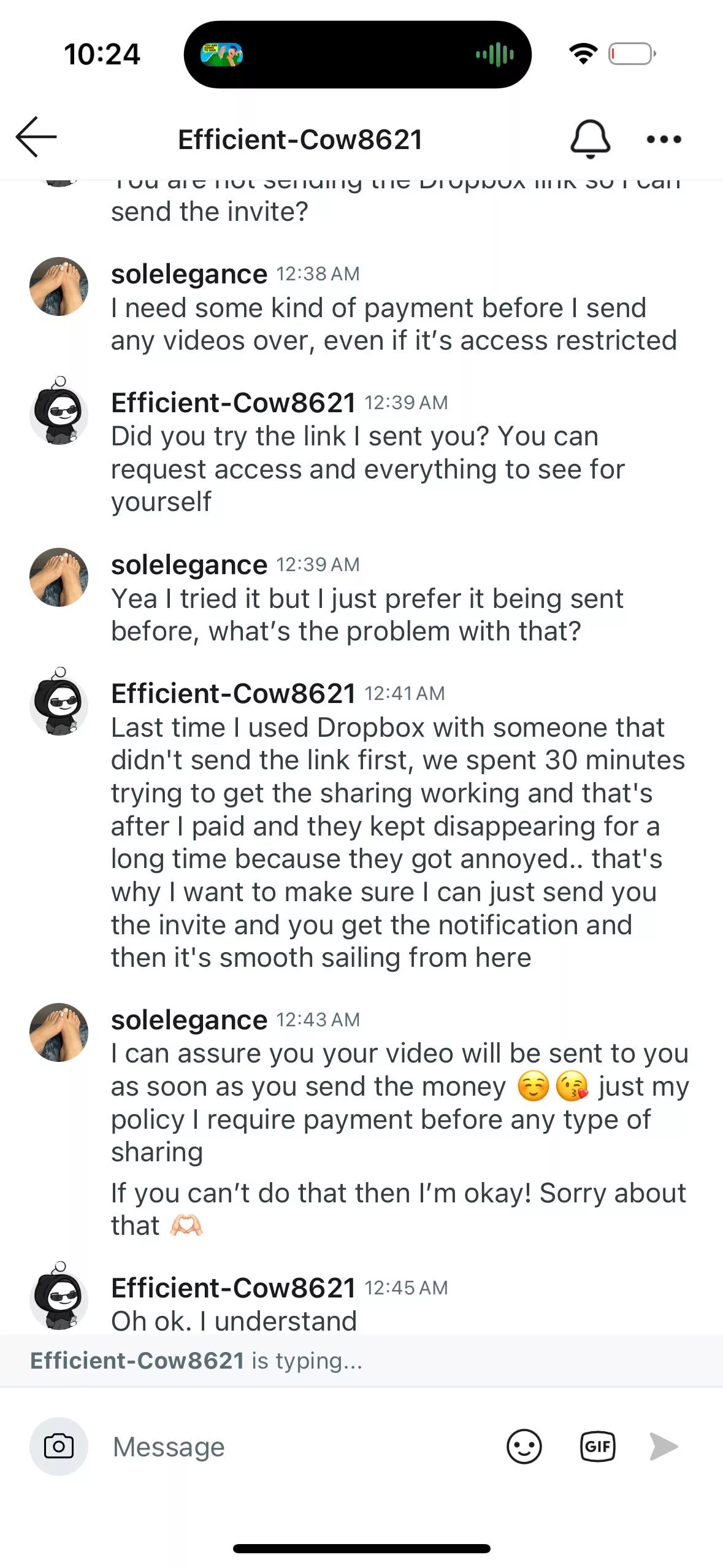 Is this a scam? Second time someone tried to do this Dropbox thing with me 