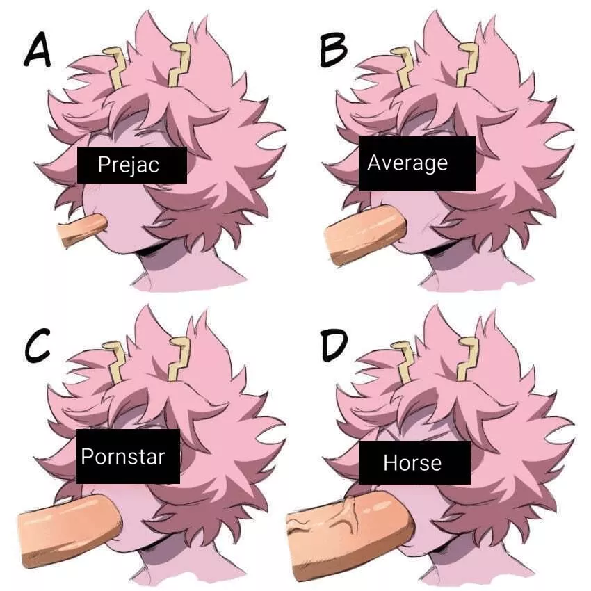 [M4F] Izukus new quirk, dickchange. He can change the size of his cock from a wimpy prejac to a massive horsedick. When he finds this out he tests it on mina. What size would she like?