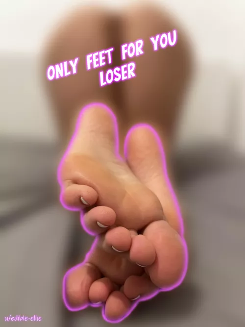 Only my soft smelly soles for losers like you