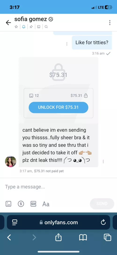 She sent me this I feel like it’s a scam though 