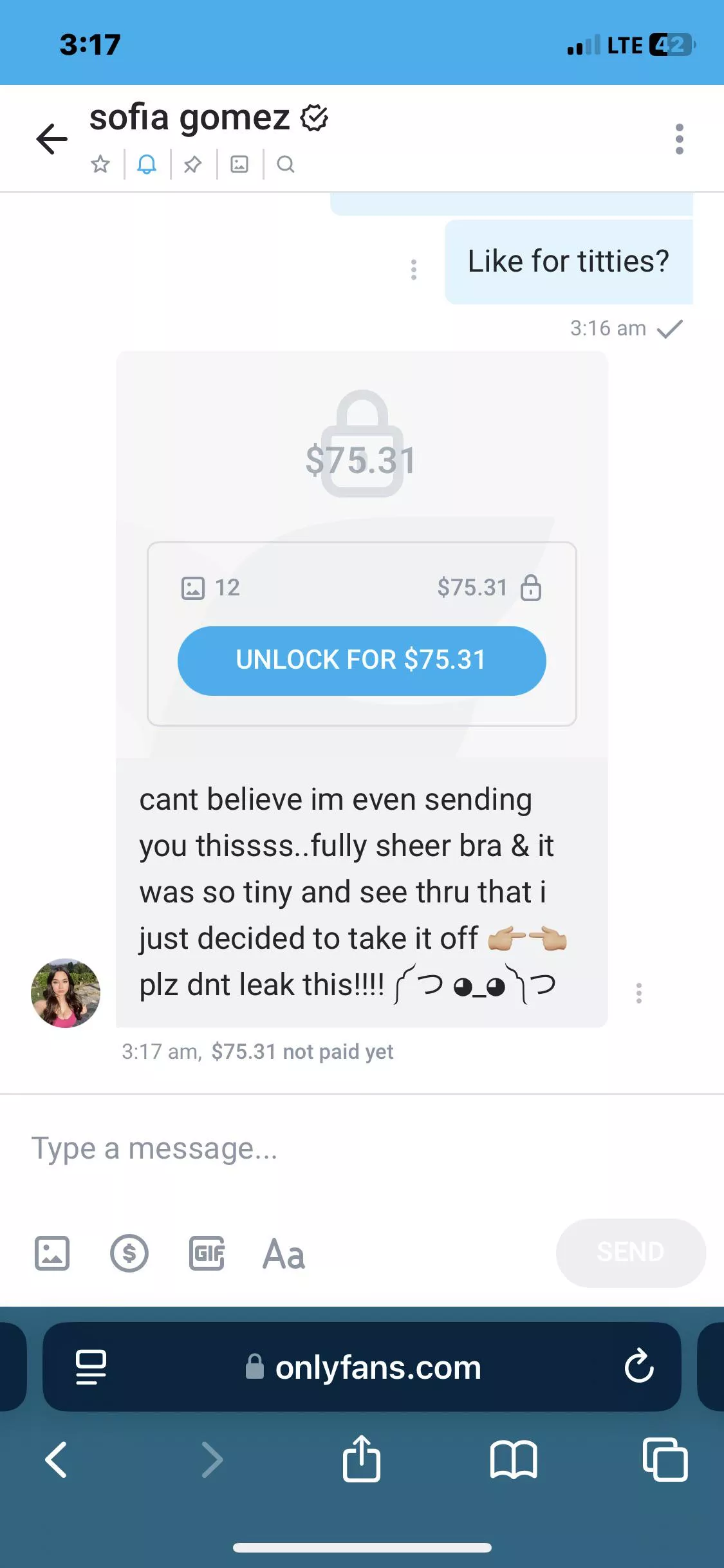 She sent me this I feel like it’s a scam though 
