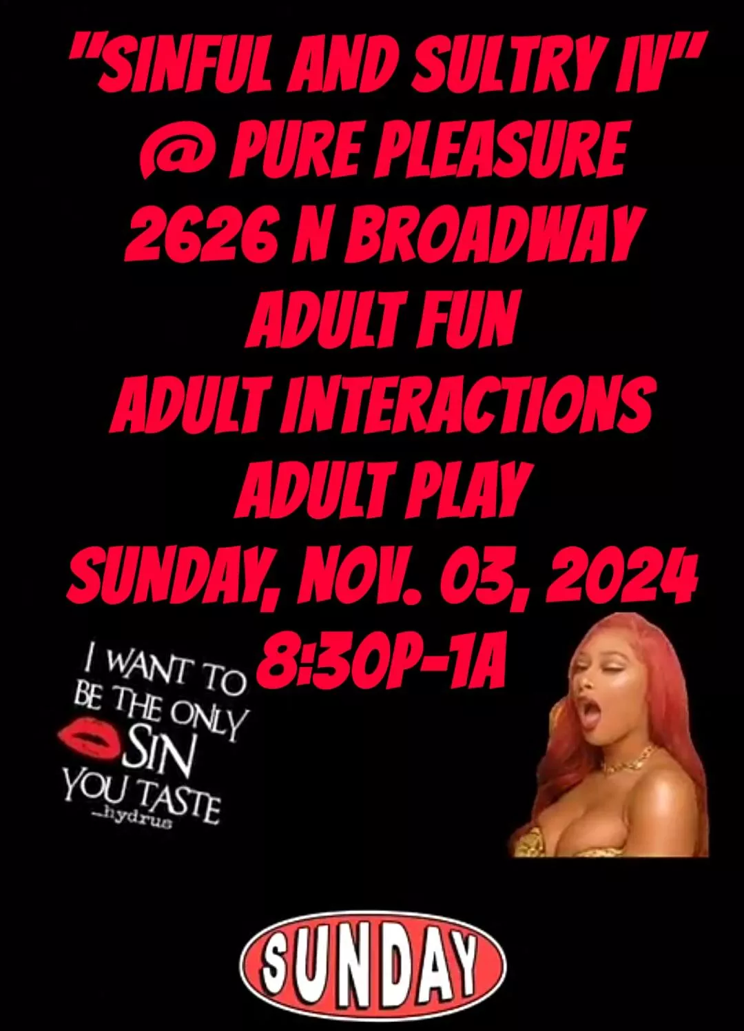 Sinful and Sultry Sunday (STL)