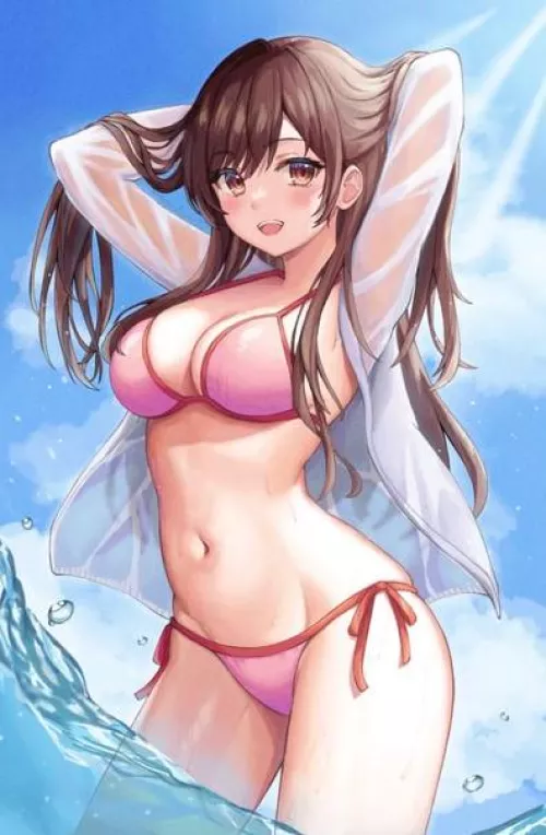 slaying that bikini body on the beach