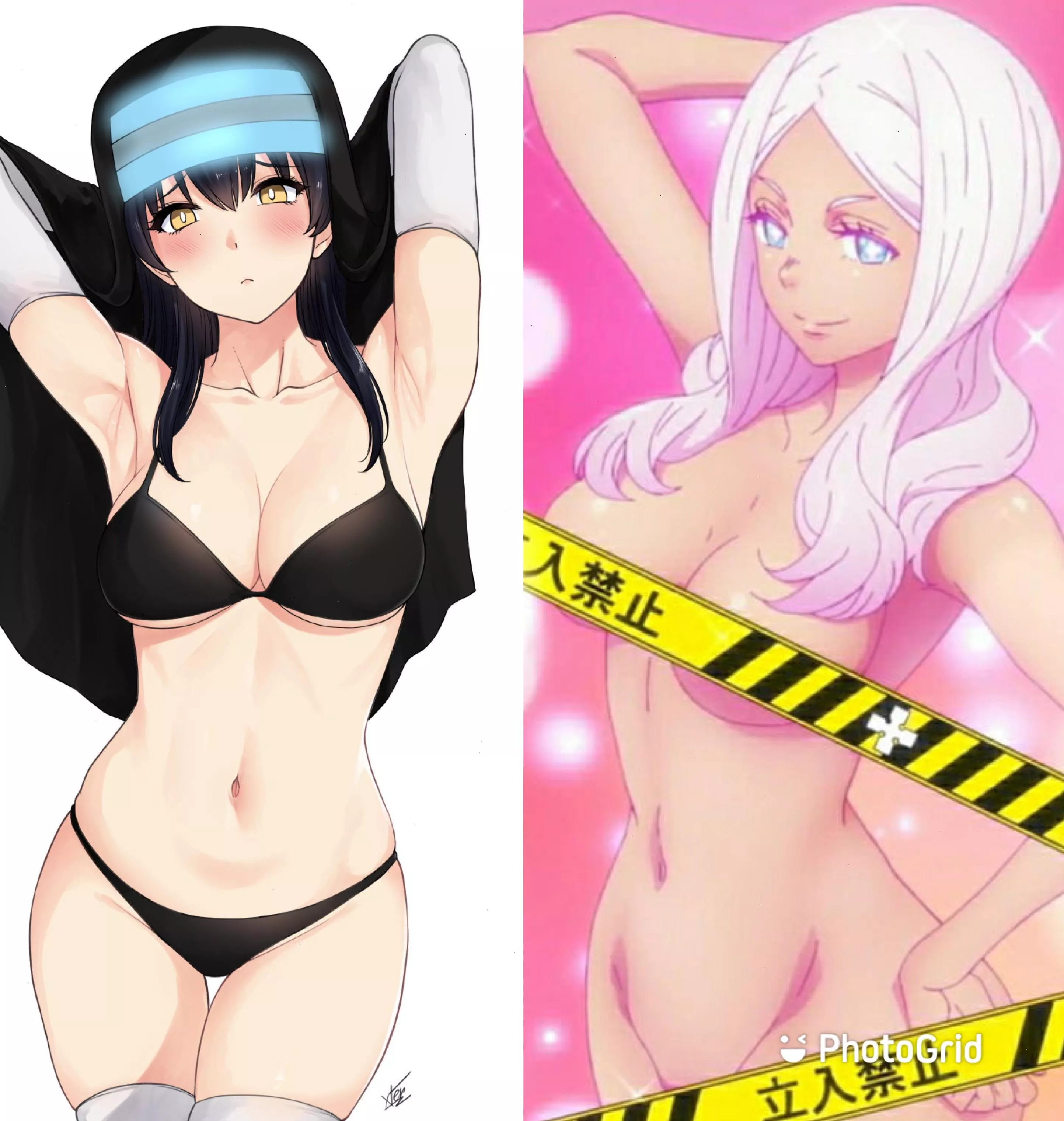 Tamaki vs Hibana naked wrestling. No powers. Who wins?