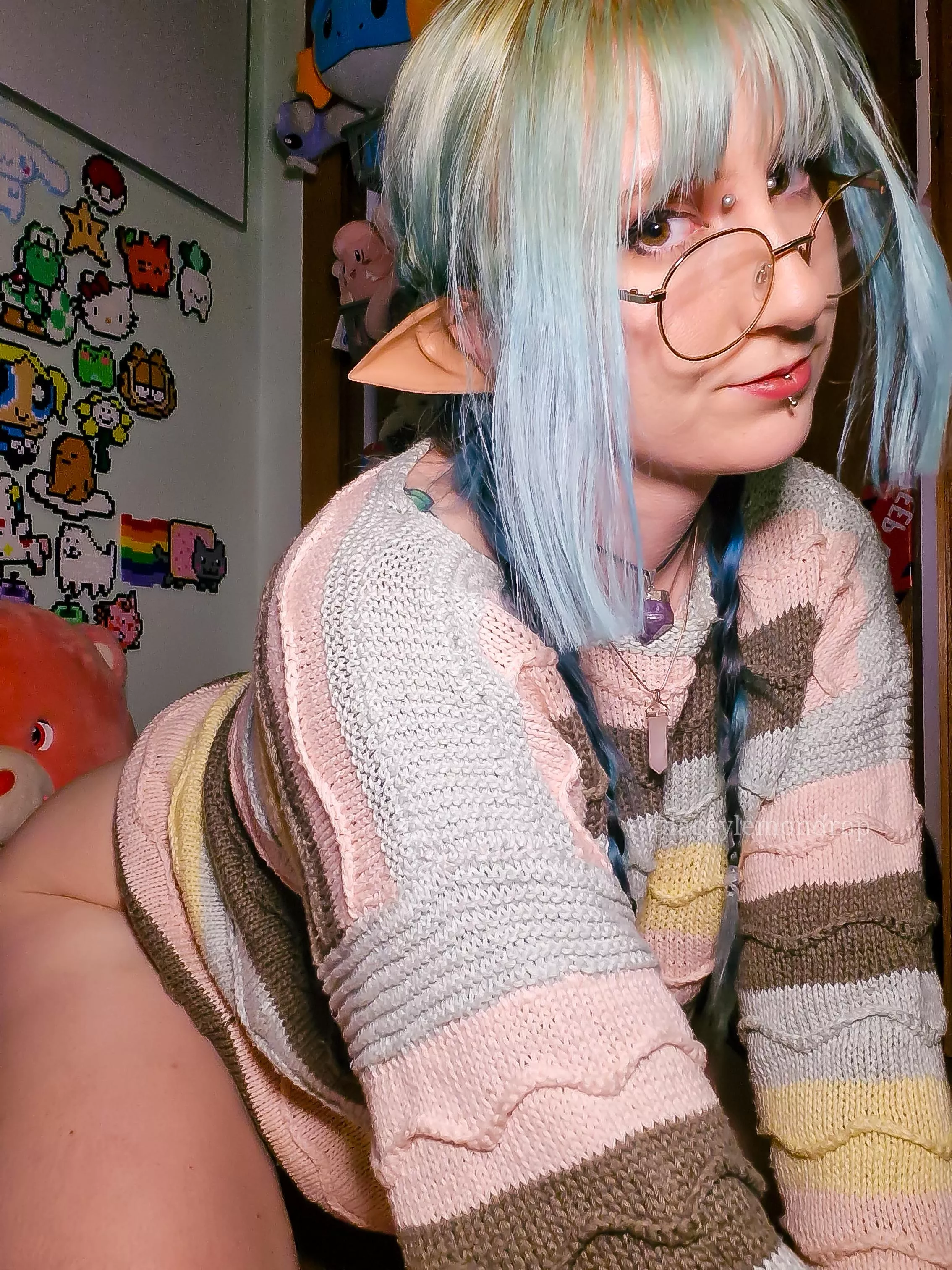 Trying to distract you from how many collectibles I own