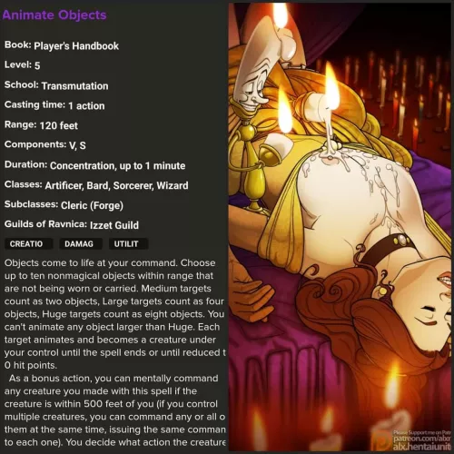 What other uses for Animate Object can you think of? Art credit: alexhentai