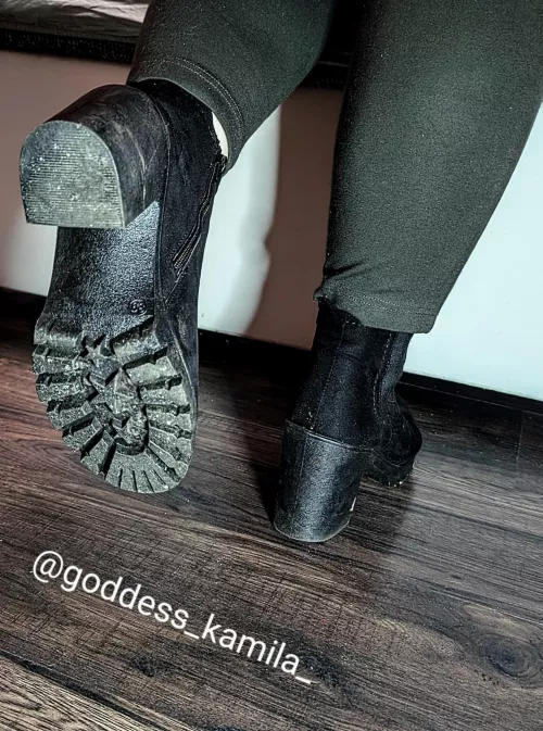 Can you help me cleaning my boots?🔥🤭