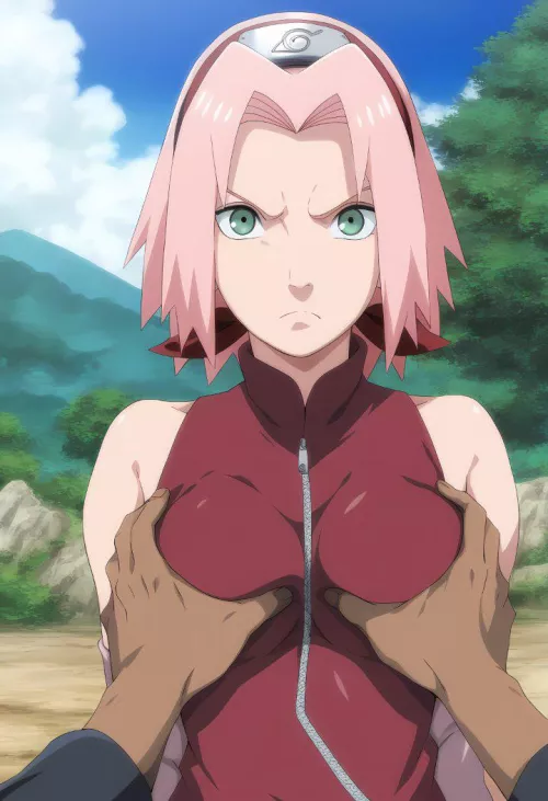 Don't be mad Sakura just let me touch them please